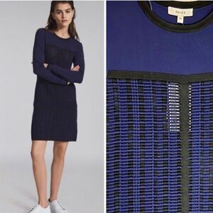 NWT REISS Elsie Textured Knitted Mini Dress XS